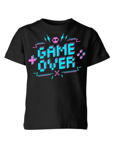 Game Over Gaming Kids T-Shirt - Black - 5-6 ans - Noir