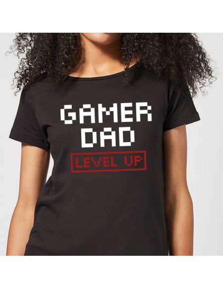 Gamer Dad Level Up Women's T-Shirt - Black - M - Noir