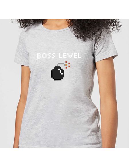 Boss Level Gaming Women's T-Shirt - Grey - M - Gris