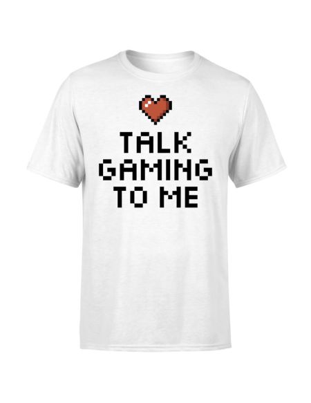 Talk Gaming to Me T-Shirt - White - M - Blanc