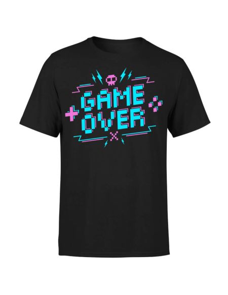 Game Over Gaming T-Shirt - Black - M - Noir