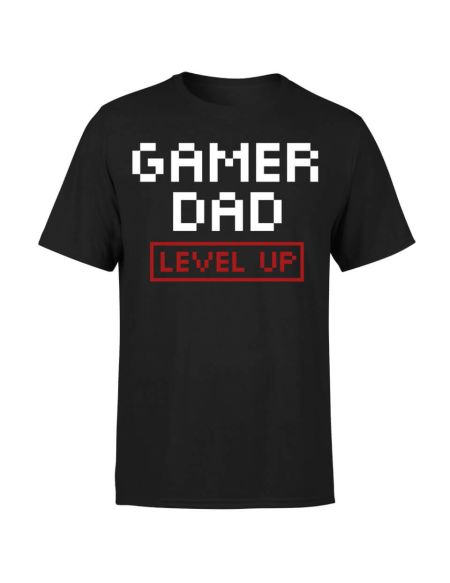 Gamer Dad Level Up T-Shirt - Black - M - Noir