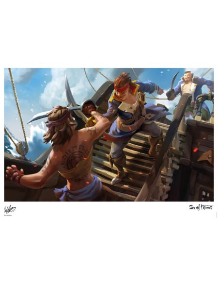 Affiche Sea Of Thieves - Combat d'Épée - Édition Limitée (42 cm x 30 cm)