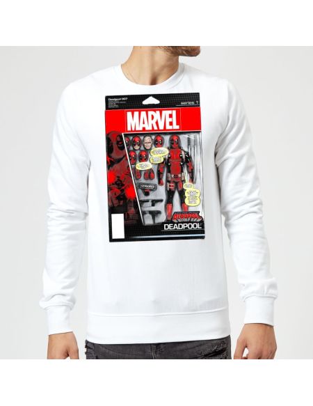 Sweat Homme Figurine Deadpool Marvel - Blanc - S - Blanc