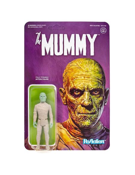 Figurine articulée Super7 Universal Monsters ReAction – La Momie – 10 cm