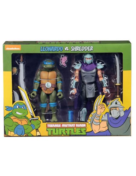 NECA Teenage Mutant Ninja Turtles 7 Scale Action Figure Target Exclusive Leonardo Vs Shredder 2 Pack