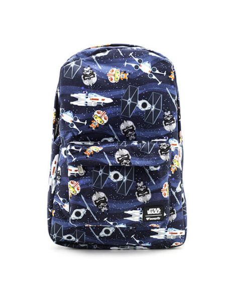 Loungefly Star Wars Chibi Ships Nylon Backpack