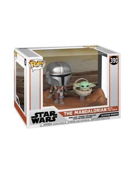 Figurine Funko Pop Moment Star Wars The Mandalorian with The Child