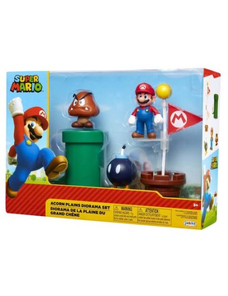 Diorama de 5 figurines Nintendo Mario Acorn Plains