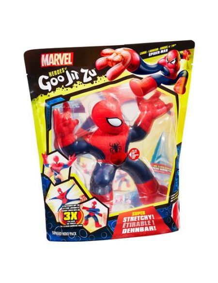 Figurine Goo Jit Zu Marvel Supagoo Spiderman 21 cm Rouge et bleu