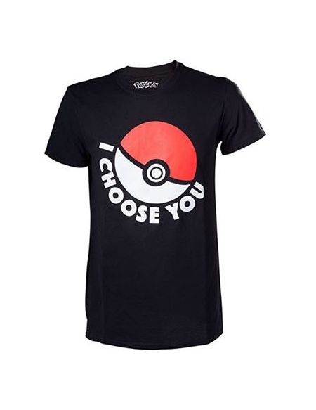 T-Shirt Pokémon I Choose You Homme Taille L Noir