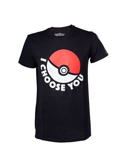 T-Shirt Pokémon I Choose You Homme Taille M Noir