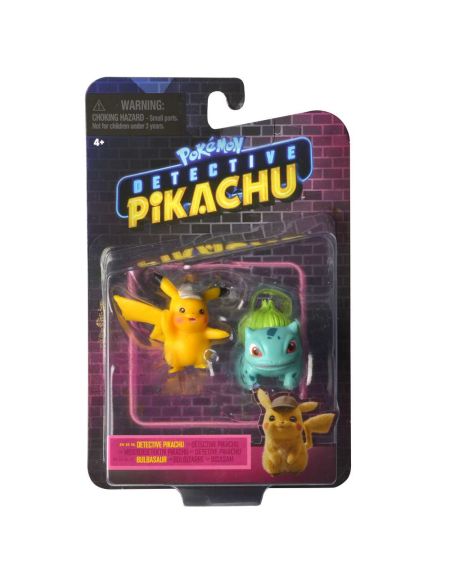 Pokémon - Détective Pikachu - Figurines Pikachu et Bulbizarre
