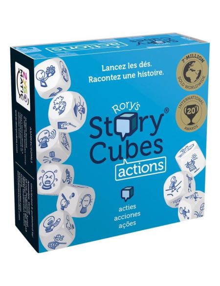 RORY'S STORY CUBES Actions - Jeu de société - Bleu - Asmodée - ASMRSC02ML1