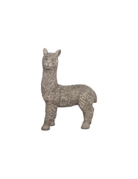 Statue lama en magnesia - 55 x 23 x 69 cm - Gris