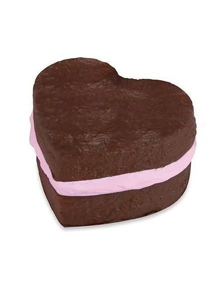 SQUISHY Jouet Anti Stress Gateau en cŒur marron - Soft'N Slo Squishies Original