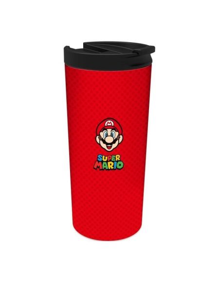 STOR Mug isotherme en acier inoxidable Mario - Rouge - 425ml