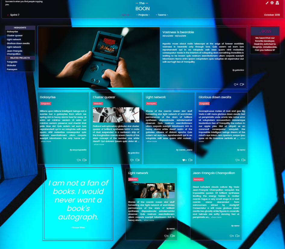 Sprint overview, Frostic theme, light mode