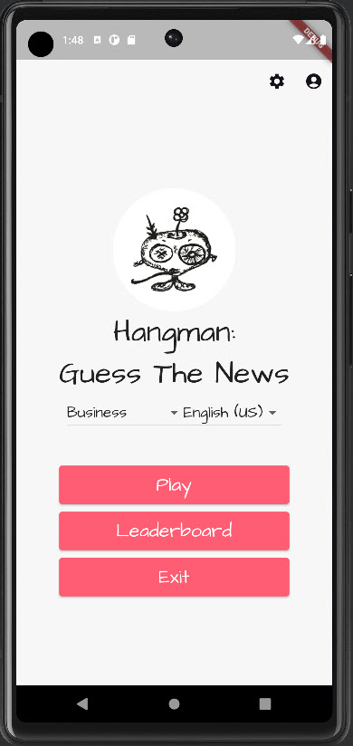 Hangman: Guess the News - prototype