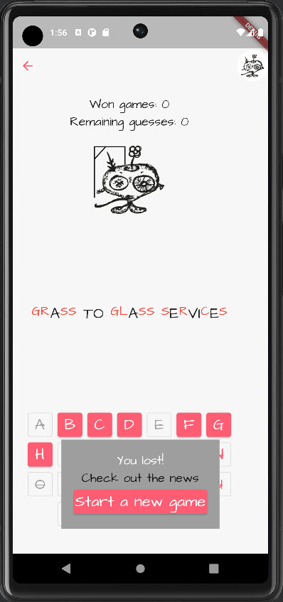 Hangman: Guess the News - prototype