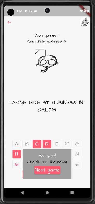 Hangman: Guess the News - prototype