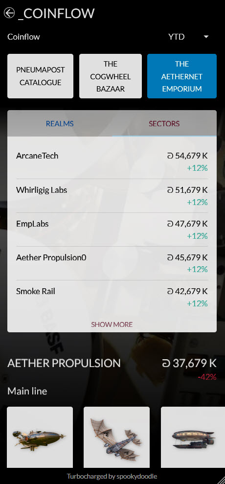 Coinflow slideshow - mobile version