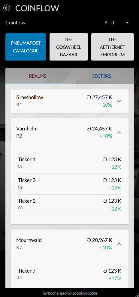 Coinflow slideshow - mobile version