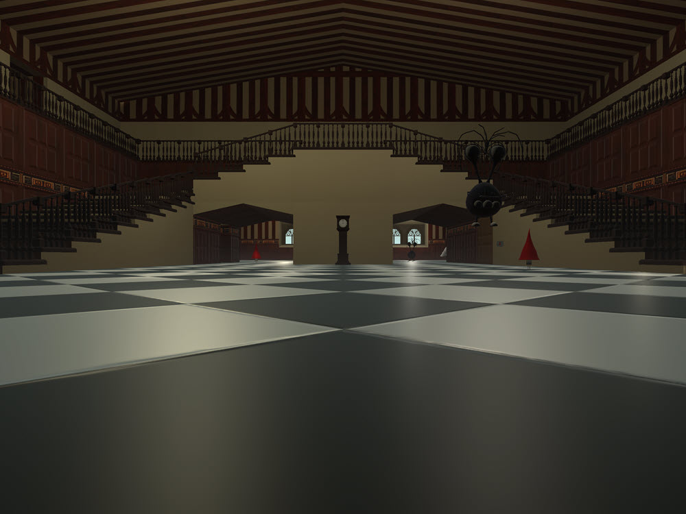The clock in the hall in Winst0n's Manor