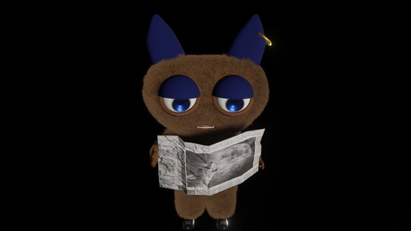 Phil reads a newspaper
