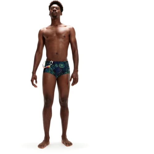 Speedo 17cm Club Training Allover Digital Brief Herren Badehose