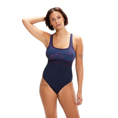 Speedo Shaping ContourEclipse Printed 1 Piece Damen Badeanzug