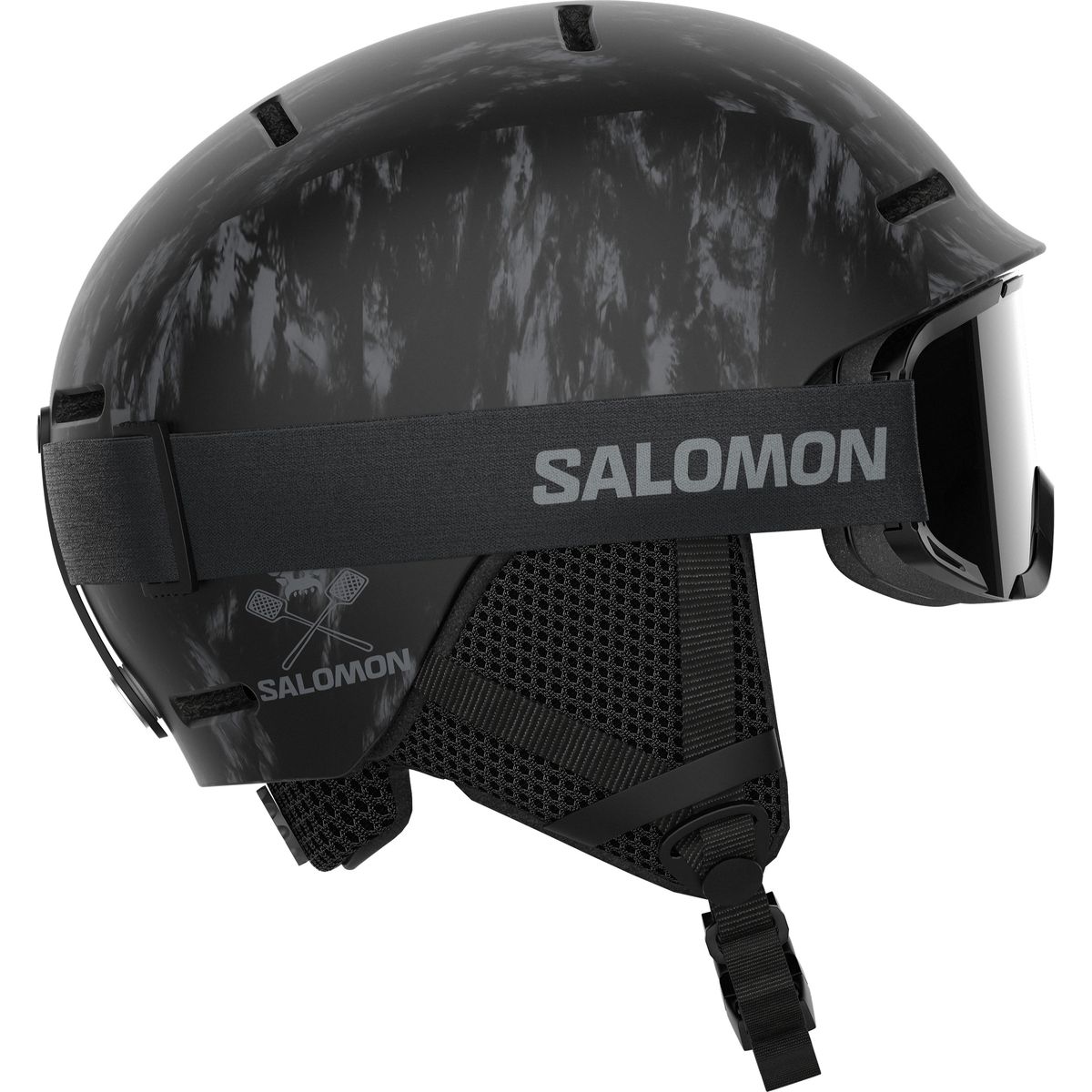 Salomon Player Combo Black Kinder Helm