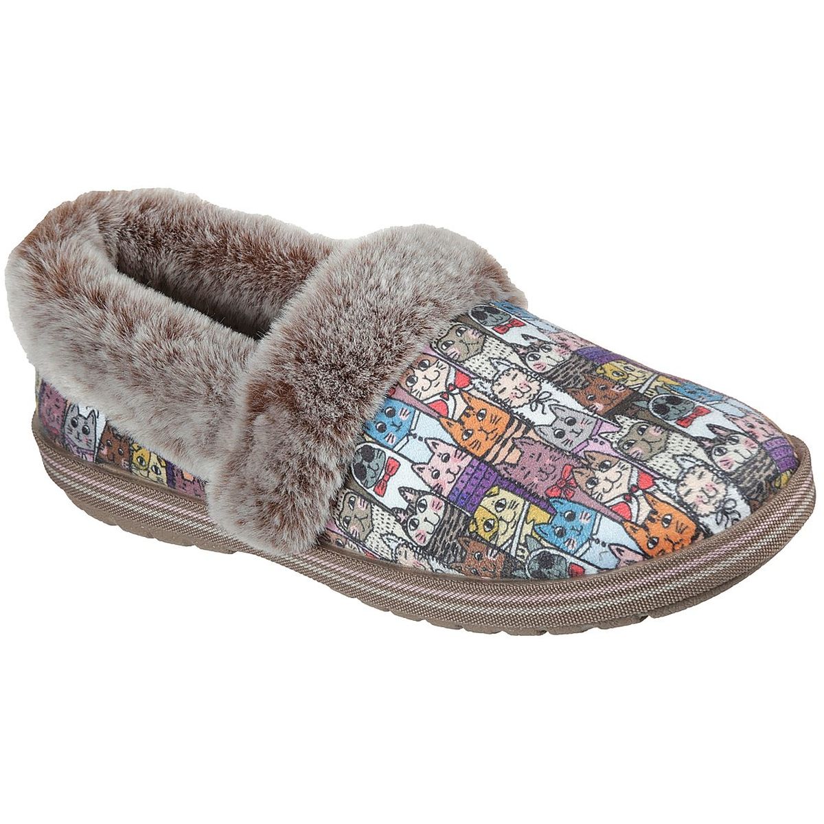 Skechers Bobs Too Cozy - Chic Cat Damen Hüttenschuhe