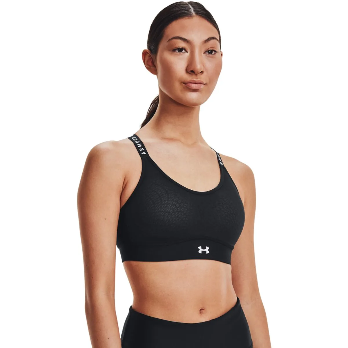 Under Armour UA Infinity Mid Damen Sport-BH, pink