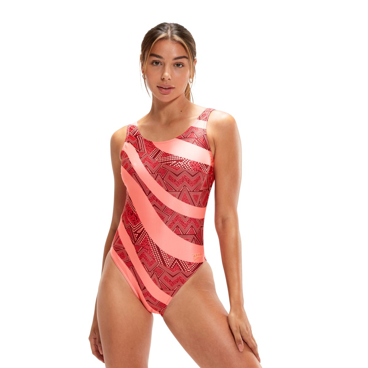 Speedo Printed Deep U-Back Damen Badeanzug