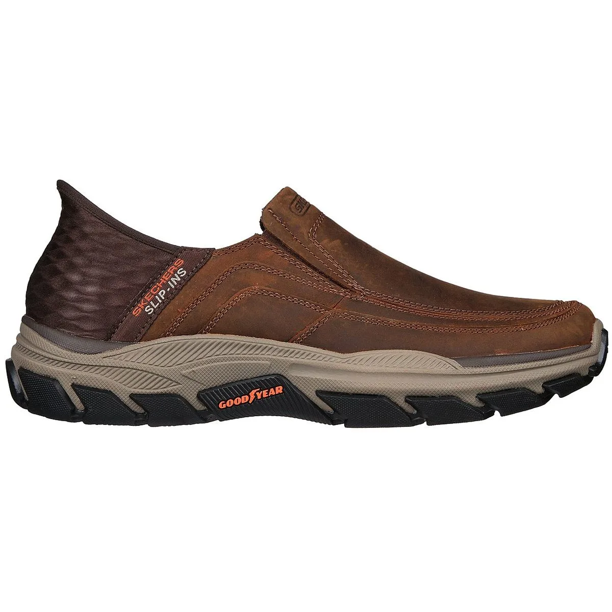 Skechers Respected - Elgin Herren Slipper, braun, Größe 40