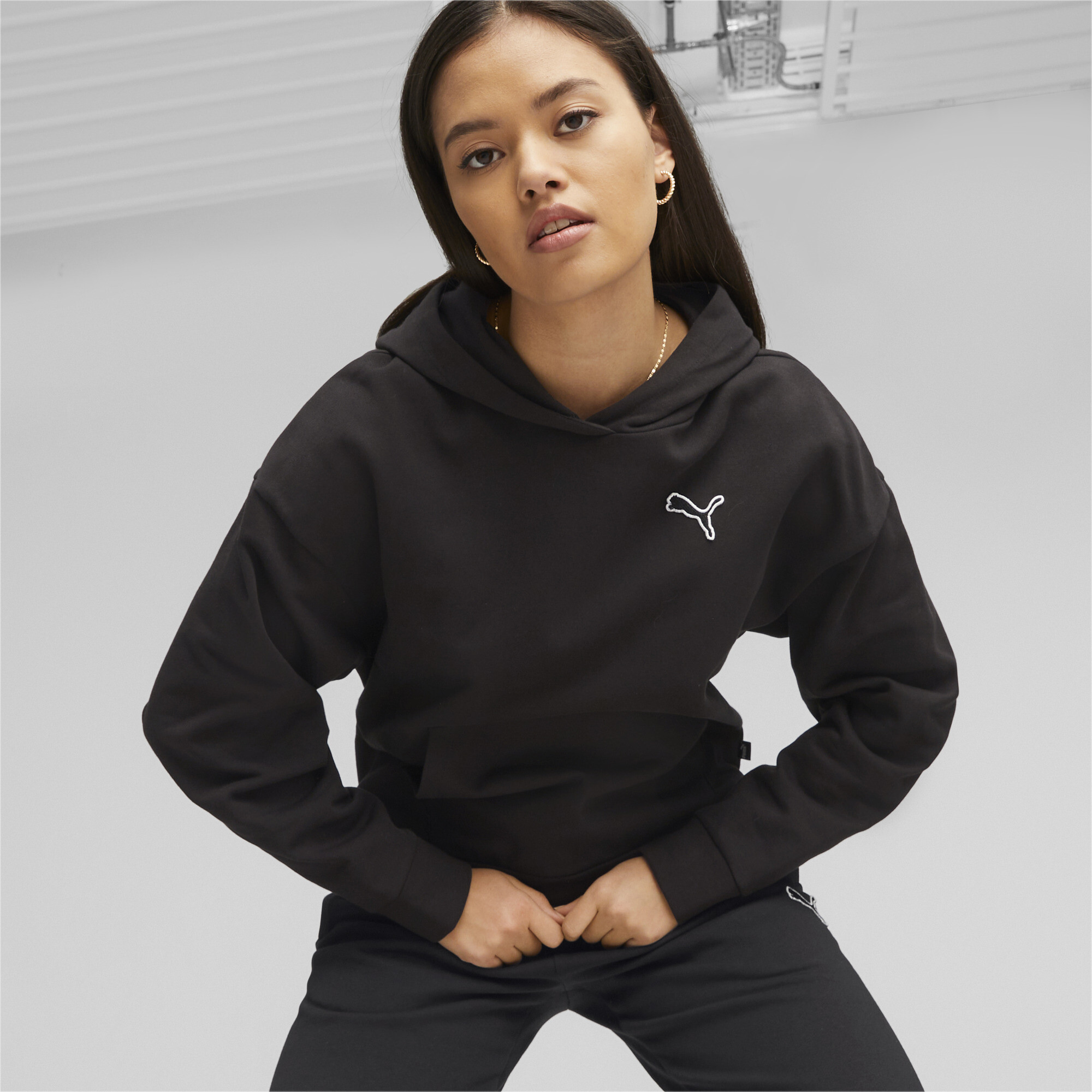 Adult Trousers Puma Better Essentials Black Lady