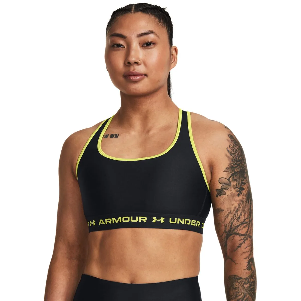 Under Armour Crossback Mid Damen Sport-BH, schwarz