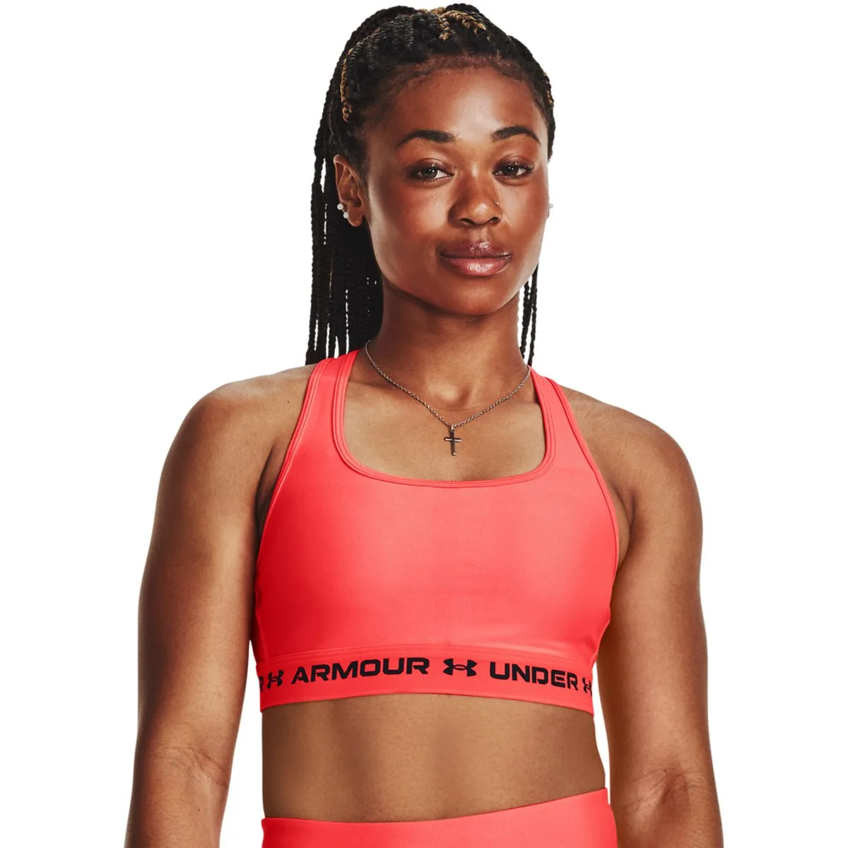 Under Armour Crossback Mid Damen Sport-BH, rot