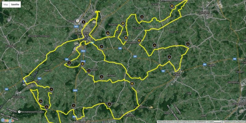 Tour of Flanders Medium Route Map
