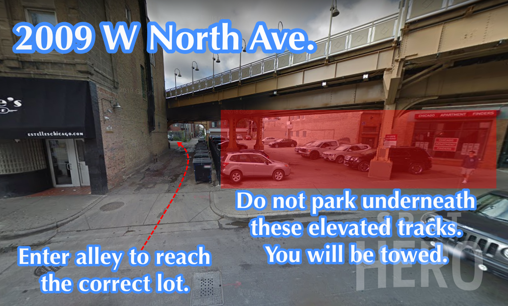Photo of 2009 W North Ave. - Dental Office Parking - Alley Entrance