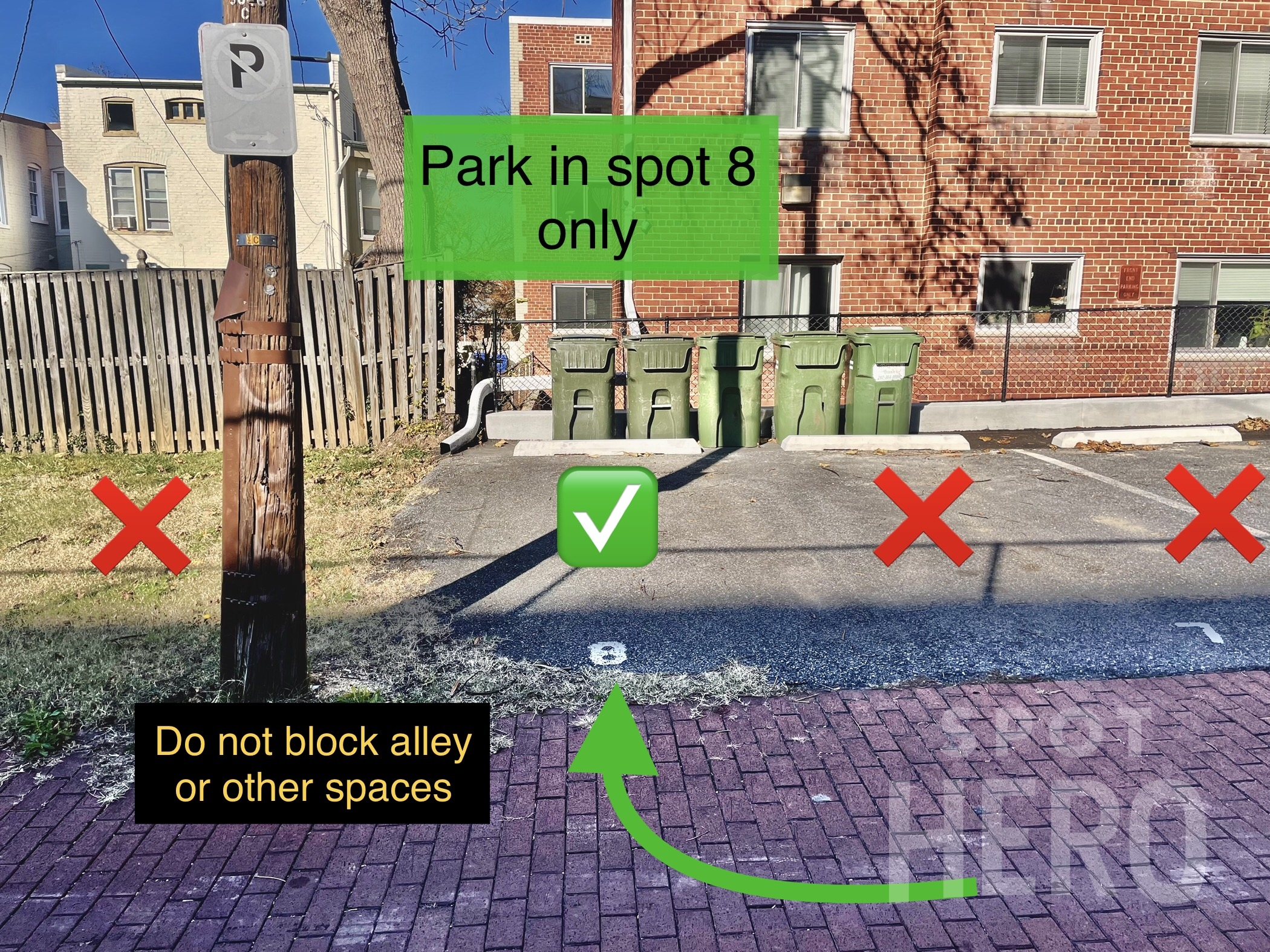 Photo of 804 Taylor St. NW - Spot #8 - Alley Entrance