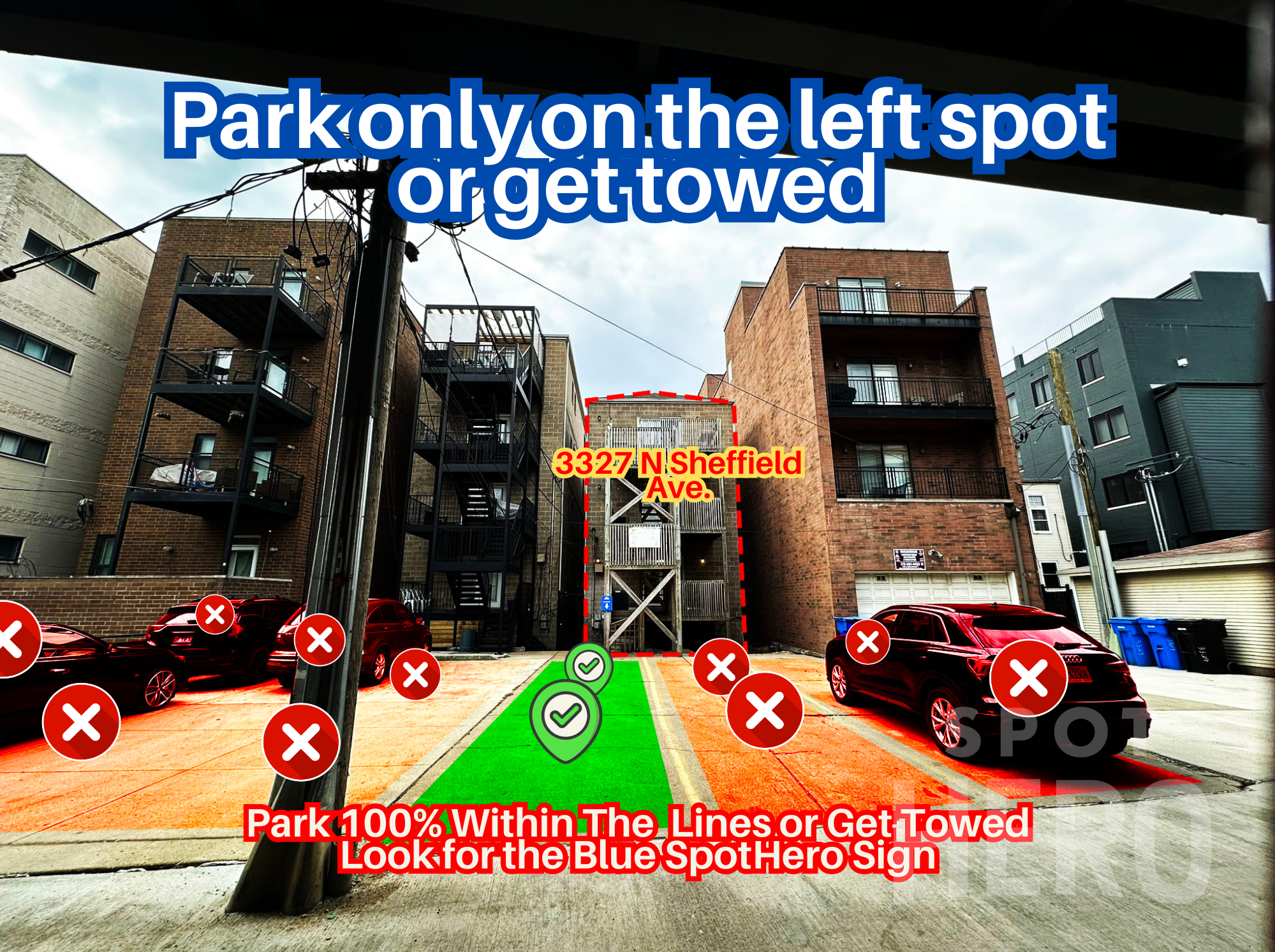Photo of 3327 N Sheffield Ave. - Whole Tandem Left spot only
