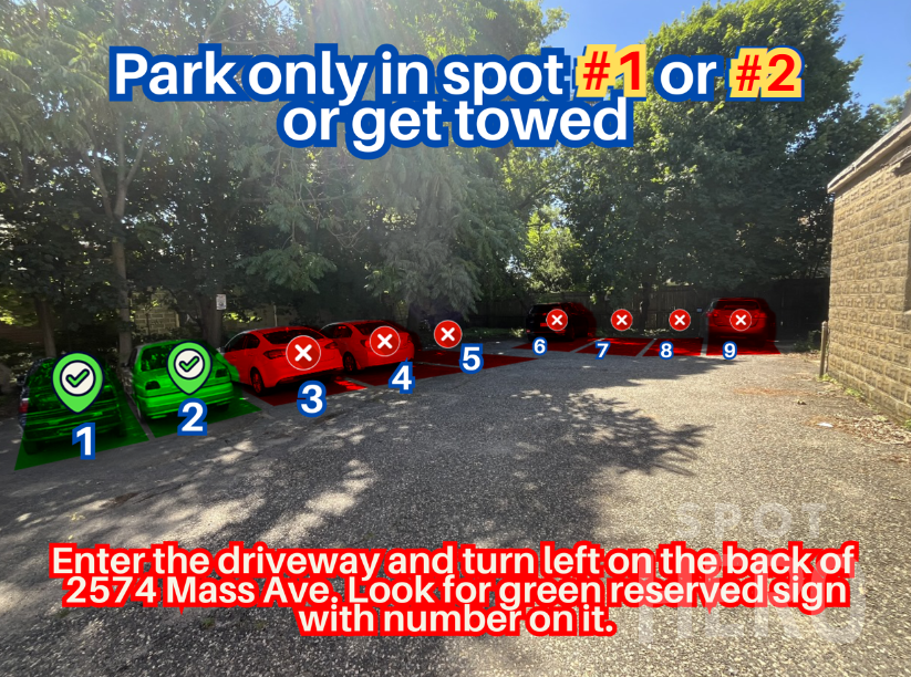 Photo of 2578 Massachusetts Ave. - Spot #1 or #2 Only