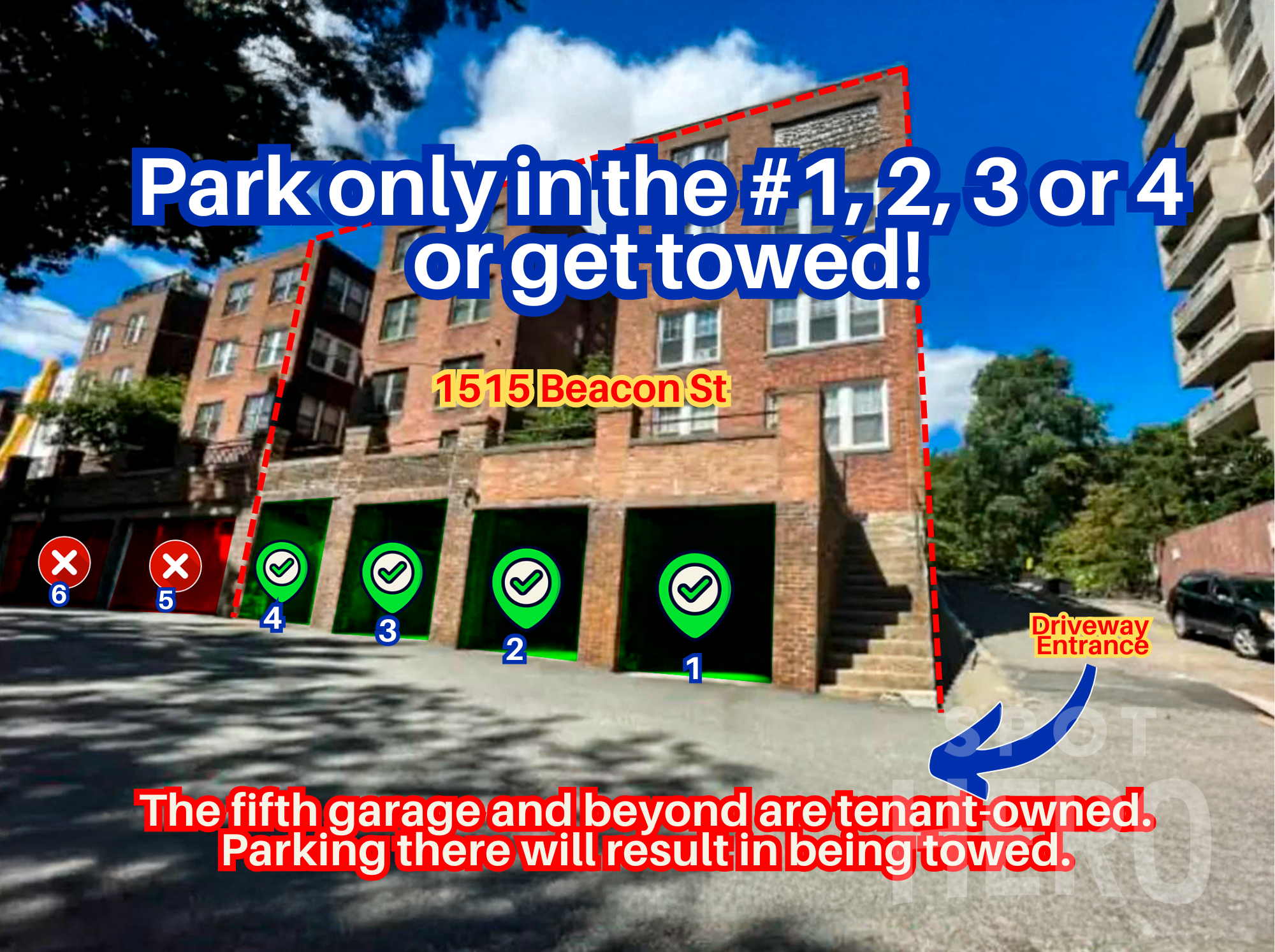 Photo of 1515 Beacon St. - Garage Spots