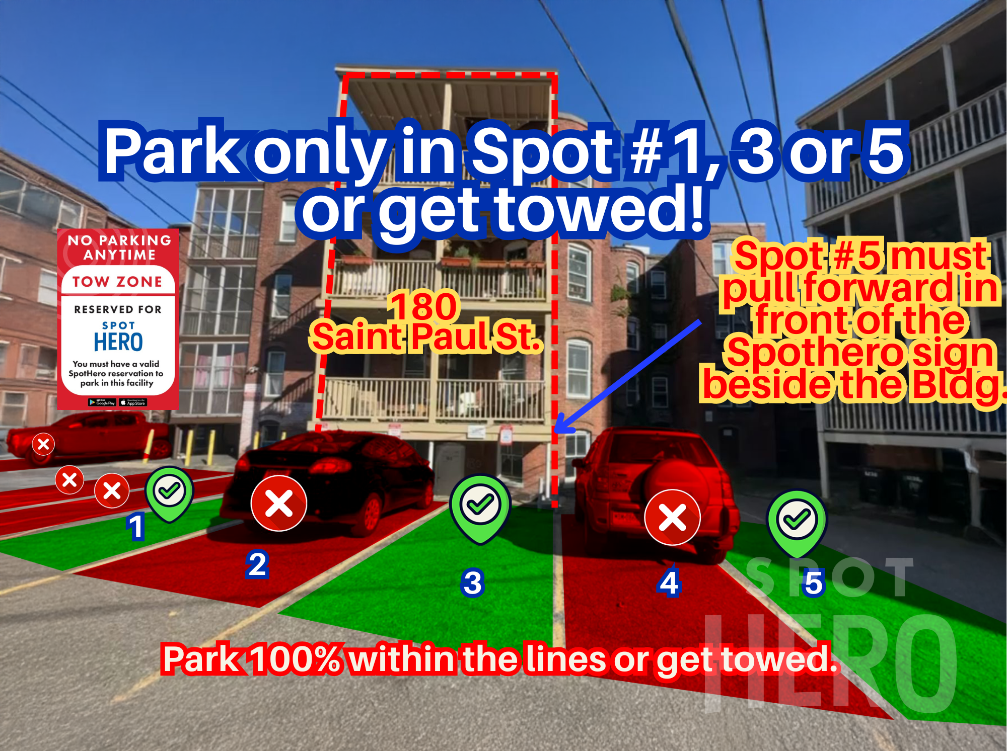 Photo of 180 Saint Paul St. - Spot #1, 3 or 5 ONLY