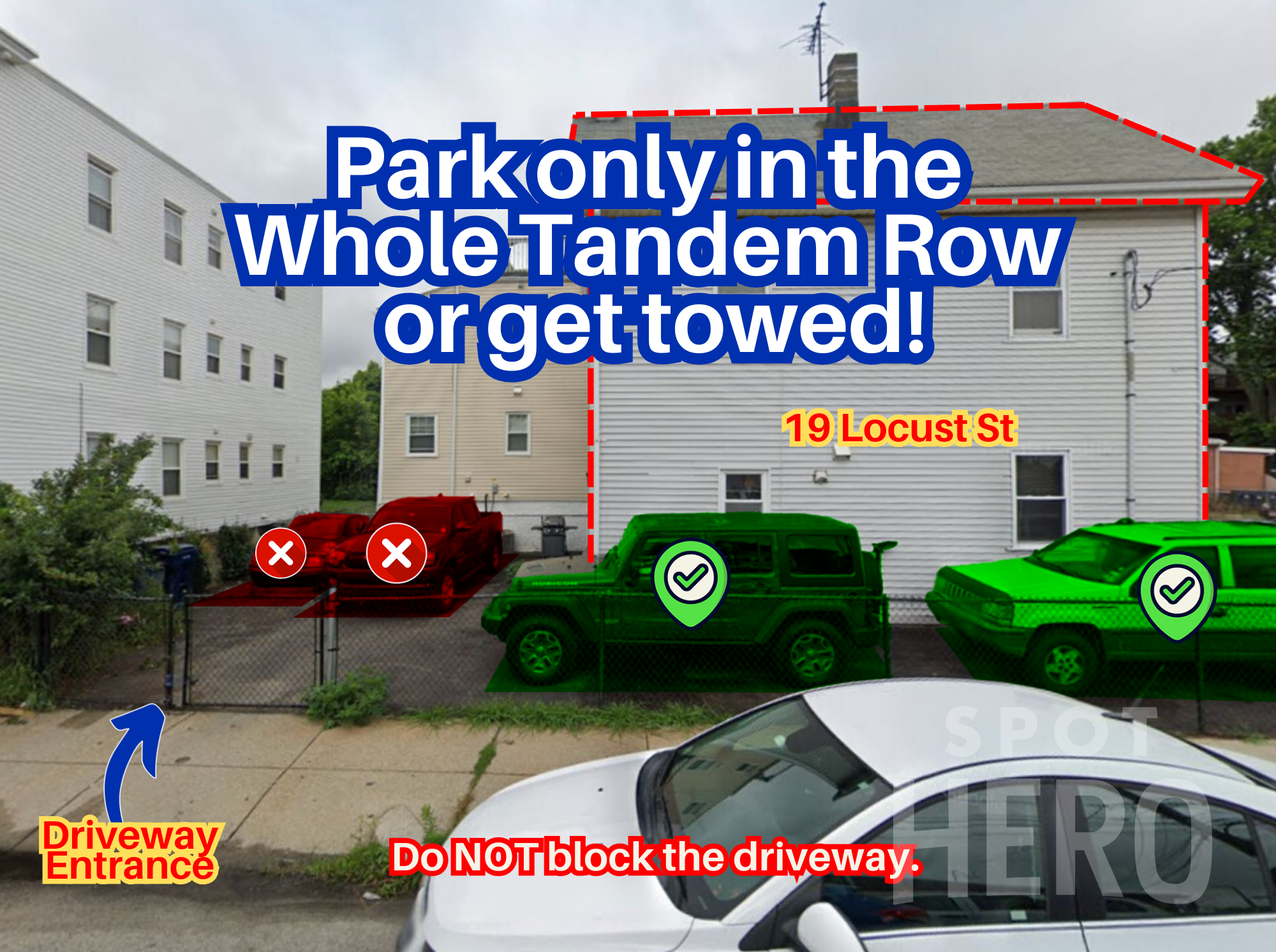 Photo of 19 Locust St - Whole Tandem Parking Row