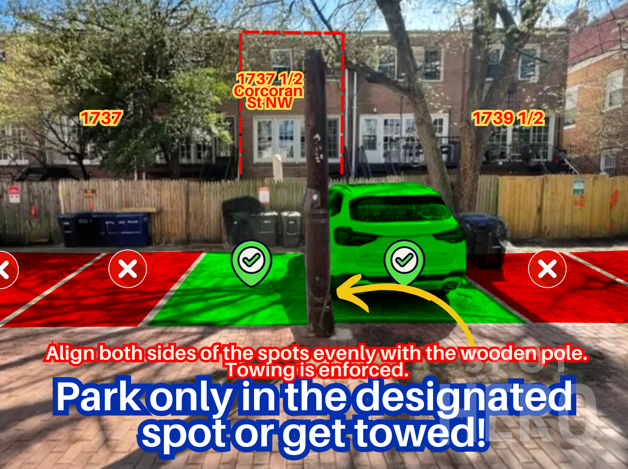Photo of 1737 1/2 Corcoran St. NW - Alley spots