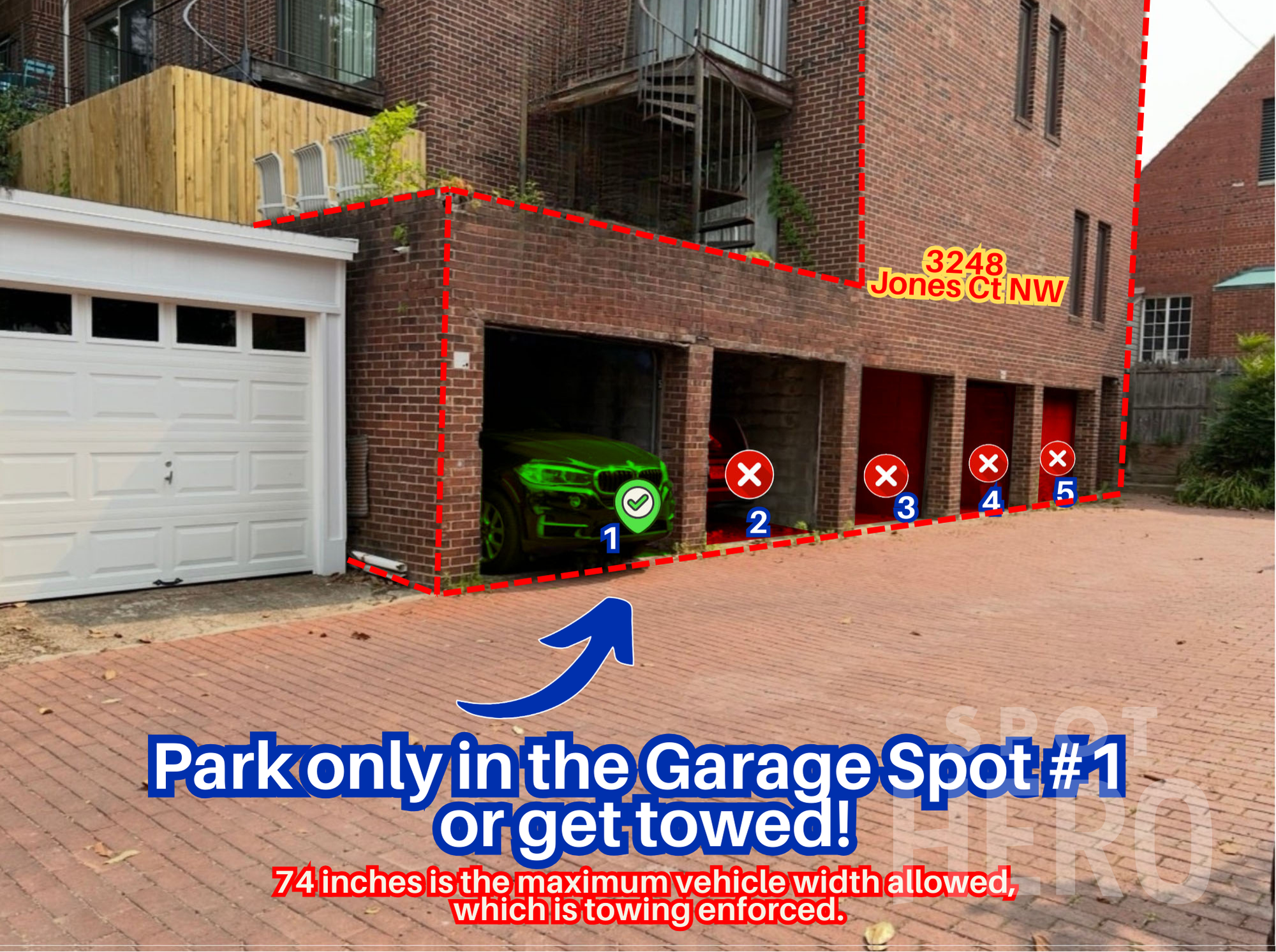 Photo of 3248 Jones Ct. NW (Cashell Alley NW) - Garage Spot #1 Only