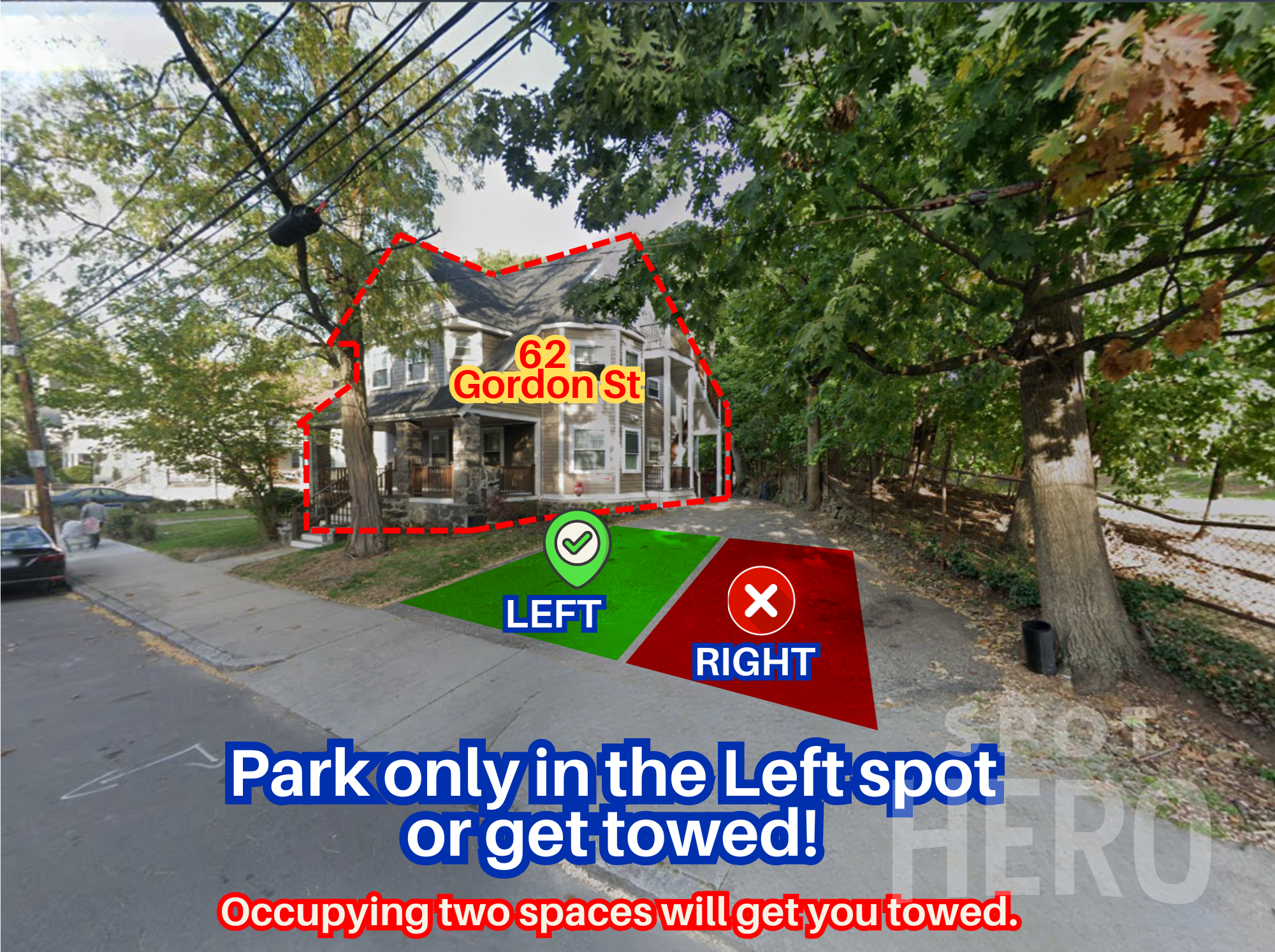 Photo of 62 Gordon St. - Left Spot Only
